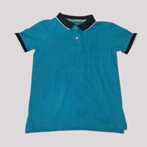 LANDS END Blue Short Sleeved Polo Top Boys Size 8